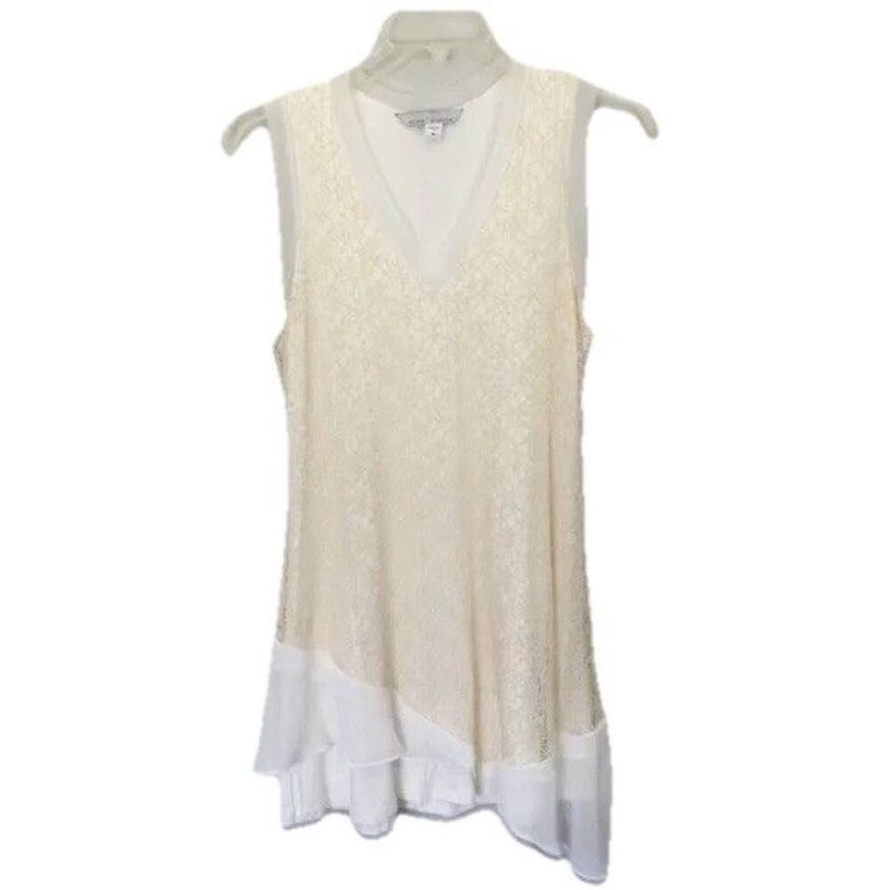 Atina Cristina Size M Womens V Neck Sleeveless Asymmetrical Hem Sleeveless Dress